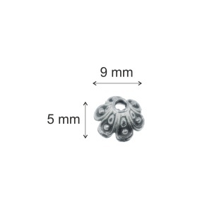 Capacel metalic argintiu inchis model-24 9x9x5mm 10g - Img 2