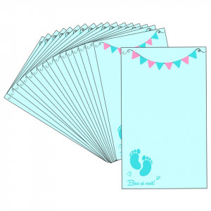 Carton botez bleu model-50 9x5,4cm 50/set