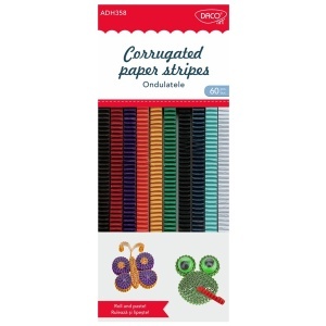 Carton ondulat 30x1cm 60/set Daco multicolor ADH358