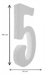 Cifra polistiren dens -5- 18x10,5x2cm - Img 2
