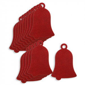 Clopotel pasla rosu model-2 4cm 15/set