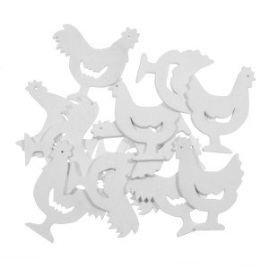 Cocos lemn alb 5x5cm 12/set Canea K1050_WH