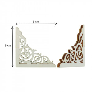 Coltar placaj decupat model 1 6x6x0,4cm 4/set - Img 2