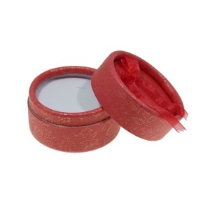 Cutie carton bijuterii rotunda 5,5x3,5cm 12/set rosu - Img 2