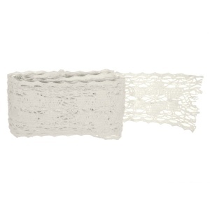 Dantela bumbac alba 5cm x 2m - model 1