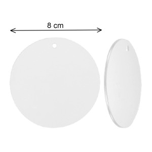 Disc plexiglas transparent cu gaura 8cm - Img 2