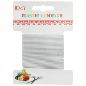 Elastic rotund alb 1mm x 5m 016041