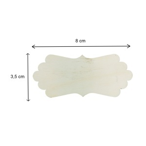 Eticheta placaj margini ondulate 8x3,5x0,3cm - Img 2