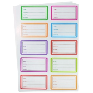Etichete scolare autoadezive M-4 5x9cm 10 coli x 10 buc/set