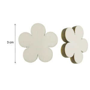 Floare placaj M1 5 petale 3cm 5/set - Img 2
