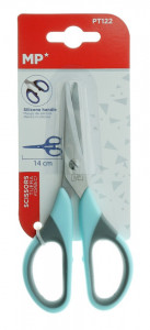 Foarfeca maner soft bleu cu gri 14cm MP PT122