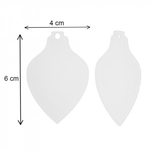 Glob forma conica plexiglas transparent cu gaura 6x4cm 4/set - Img 2