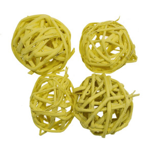Glob ratan galben 3cm 4/set