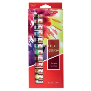 Guasa 12 culori x 12ml/set Daco CU212