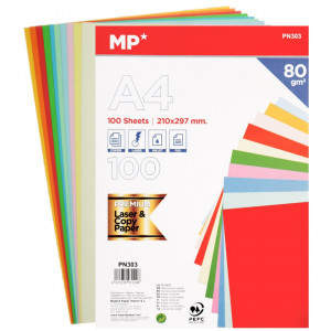 Hartie color 10 culori A4 80g 100/set MP PN303