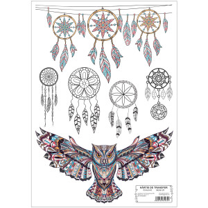 Hartie de transfer model-20 Dream catcher si bufnita A4