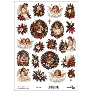 Hartie decoupage Iarna, Craciun - 1 20x27,5cm 90g