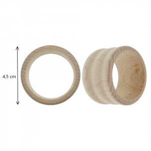 Inel lemn pentru servetele 4,5x3cm 2/set - Img 2