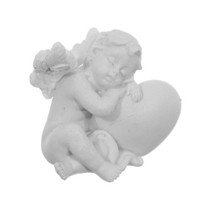 Inger rasina alb cu inima model 2 4,5x3x5cm DD68689