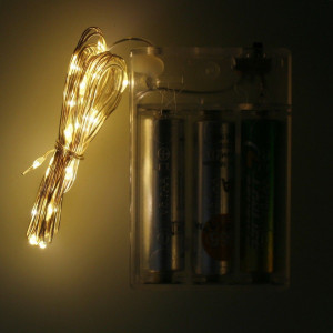 Instalatie luminoasa fir cu leduri lumina alba 2,90m cu 3 baterii AA (neincluse)in cutie acetofan - Img 2