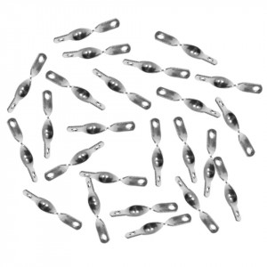 Link metalic argintiu rasucit 13x2mm 25/set