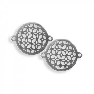 Link metalic inox mandala 23x18mm 2/set