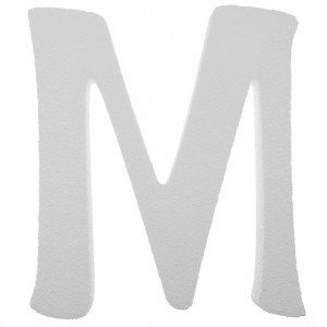 Litera polistiren dens -M- 18x15,5x2cm font Aladin