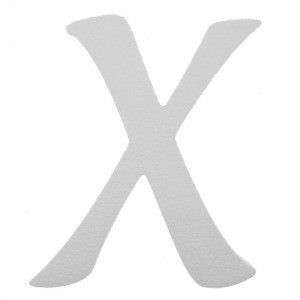Litera polistiren dens -X- 18x14,5x2cm font Aladin