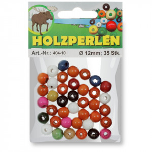 Margele lemn rotunde 12mm 35/set Meyco 404 - Img 4