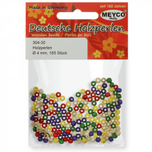Margele lemn rotunde 4mm 165/set Meyco 304 - Img 2