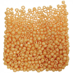 Margele nisip rotunde galben ocru perlat 4mm 60g