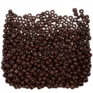 Margele nisip rotunde maro ciocolata lucios 4mm 60g