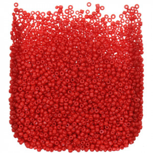 Margele nisip rotunde rosu deschis lucios 2mm 60g