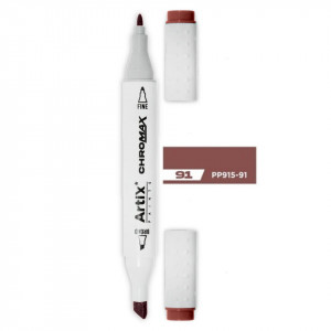 Marker pe baza de alcool cu 2 capete varf rotund si tesit 1mm/2-5mm Artix PP915 - Img 73