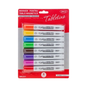 Marker pentru tabla magnetica Daco MK231 8 culori/set
