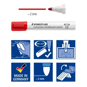Marker pentru tabla magnetica Staedtler 351-WP4 4 culori/set - Img 2