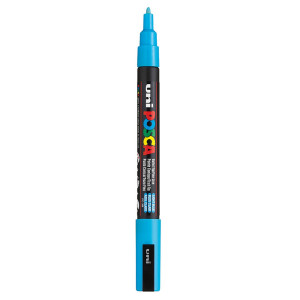 Marker vopsea pe baza de apa varf 0,9-1,3mm Uni Posca pc-3m - Img 13