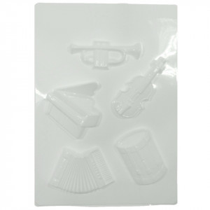Matrita plastic 5 instrumente muzicale 6,5-8cm 269