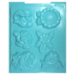 Matrita plastic 6 flori 21x26,5cm Creart FGAB0022 bleu