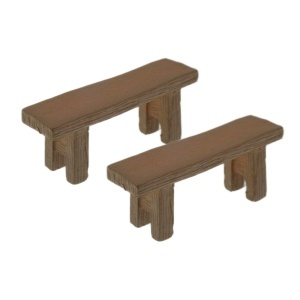 Miniatura banca plastic 1,2x1,7x4,5cm maro 2/set