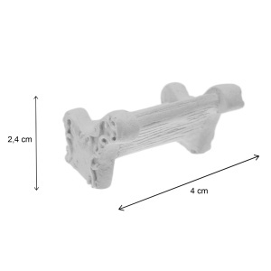 Miniatura banca rasina 2,4x2,6x4cm alb 2/set - Img 2