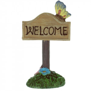 Miniatura indicator inscriptie Welcome din rasina 7,5x4,2cm DD55387