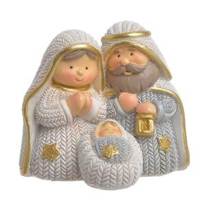 Miniatura Sfanta familie din ceramica model 2 5x5,5cm Canea 270CAN3665-4B