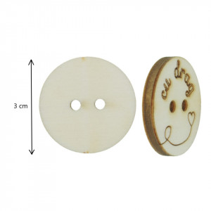 Nasture placaj pirogravat Cu drag 3cm 5/set - Img 2