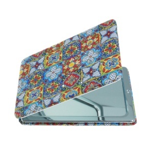 Oglinda de buzunar dubla model Mozaic-1 6x9cm multicolor