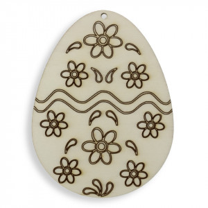 Ou placaj pirogravat model-2 cu gaura 11x8,4cm