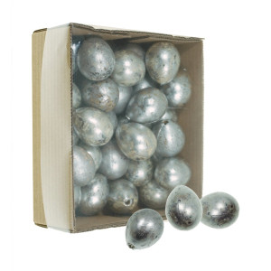 Ou plastic argintiu pestrit 2,7x3,3cm 30/set Canea 22CANX-100J_S