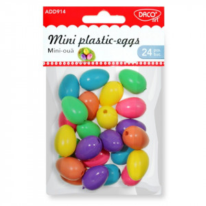 Ou plastic culori diverse 2,5cm 24/set Daco ADD914