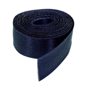 Panglica satinata bleumarin cu sclipici 25mm x 5m