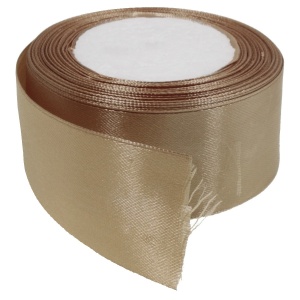 Panglica satinata cappuccino mediu 50mm x 21m/rola